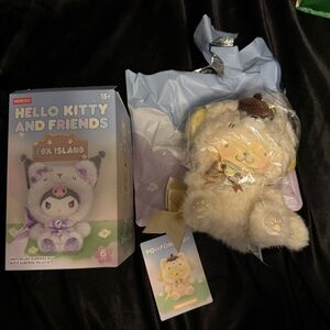 Miniso Hello Kitty and friends fox island vinyl plush blind box Pompompurin
